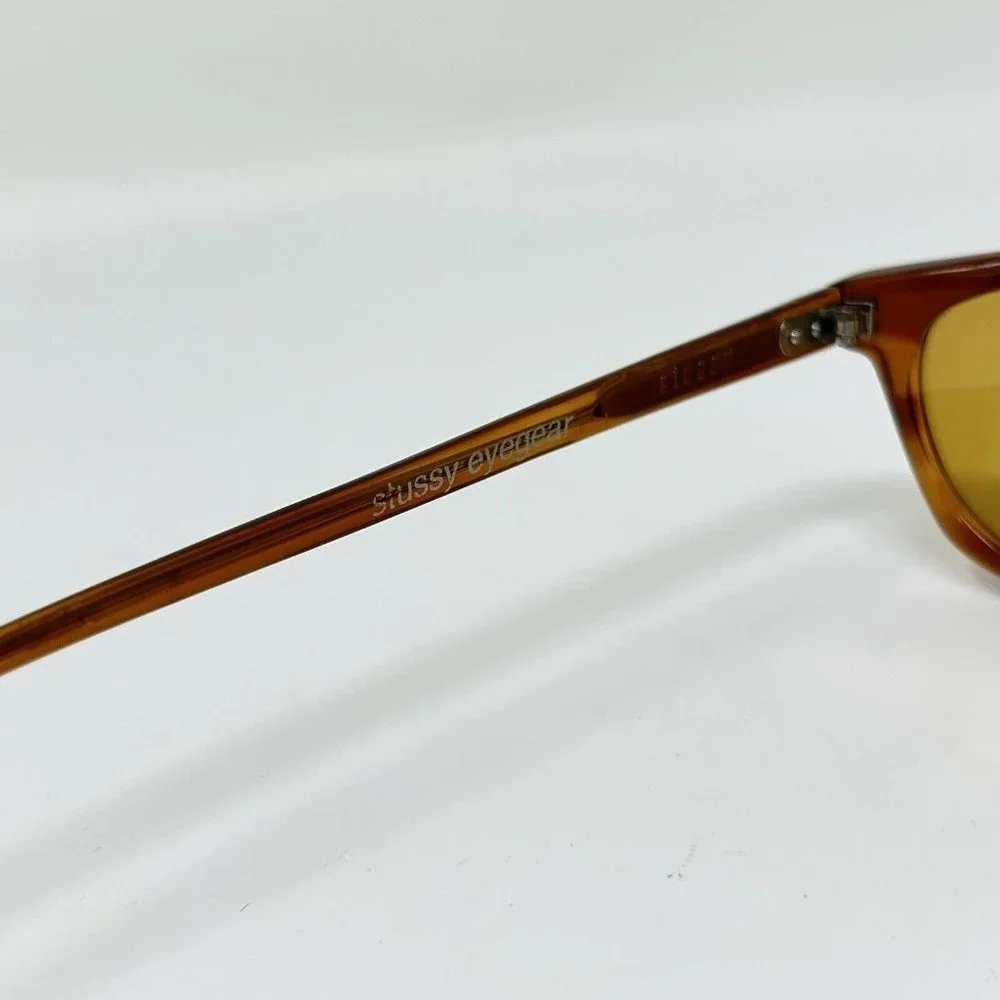 stussy eye gear Richie Sunglasses Tortoise Yellow Lenses Light Scratches - Picture 5 of 15